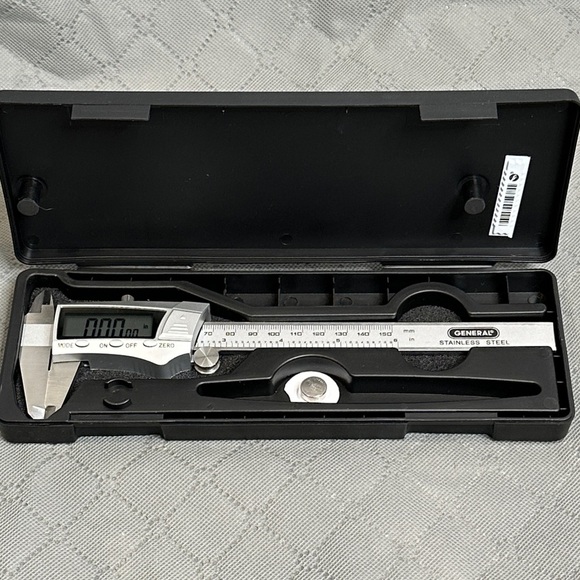 General Stainless Steel Digital Caliper in Black Hard Case Caliper NWOT - Picture 10 of 16